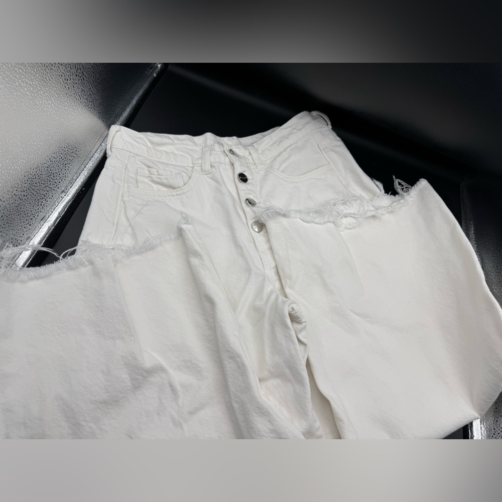 Primark White Wide Leg Crop Jeans - Picture 2 of 9